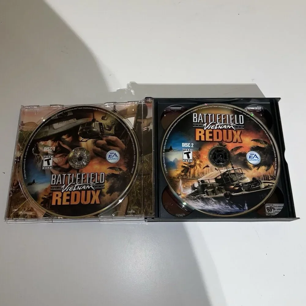 Battlefield Vietnam: Redux (PC, 2005) Case, All Four Discs, Serial Key Complete
